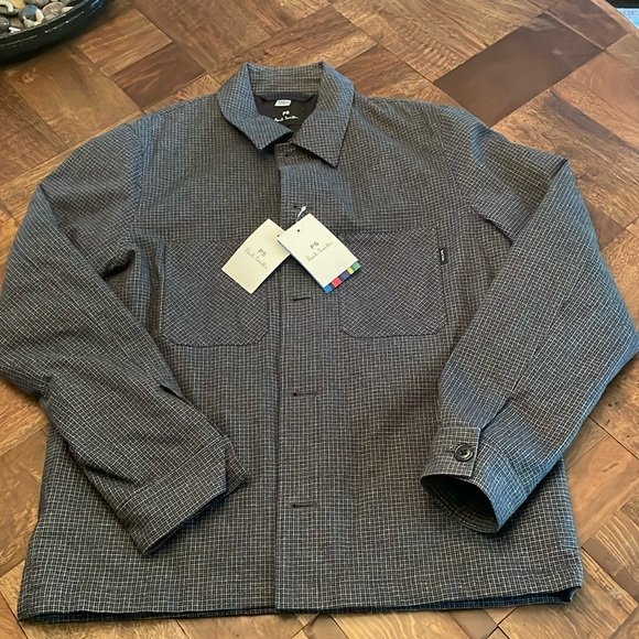 Paul Smith-Micro Houndstooth Shirt Jacket-Grey/Black-Large